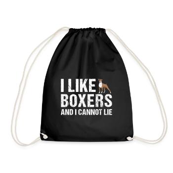 I Like Boxer And I Cannot Lie - Turnbeutel - Schwarz - Vorne