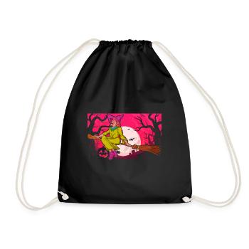 Halloween Pumpkin Bat Full Moon Gift Sorcière - Sac de sport léger - noir - Devant