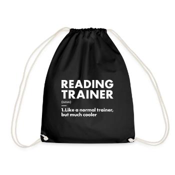 Reader Trainer Definition Reading - Drawstring Bag - black - Front