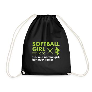 Sport Girl Définition Softball - Sac de sport léger - noir - Devant