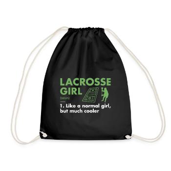 Sport Girl Definition Lacrosse - Turnbeutel - Schwarz - Vorne