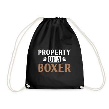 Property Of A Boxer - Drawstring Bag - black - Front