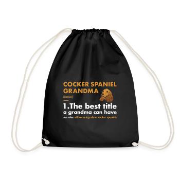 Chien Corgi Grand-mère Définition - Sac de sport léger - noir - Devant