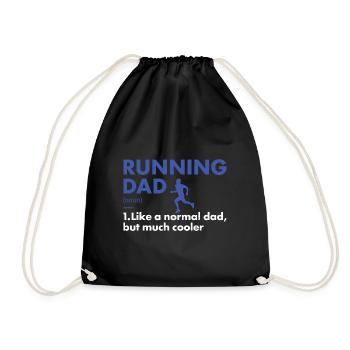 Sports Dad Running - Drawstring Bag - black - Front
