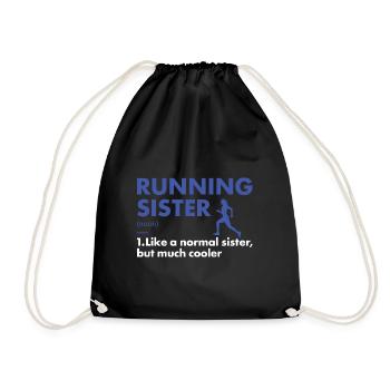 Sport Sister Running - Drawstring Bag - black - Front