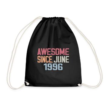 Juin 1996 Juin Cadeau Anniversaire June 1996 Rétro - Sac de sport léger - noir - Devant