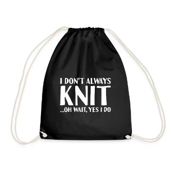 Tricoteuse Je ne tricote pas toujours - Sac de sport léger - noir - Devant