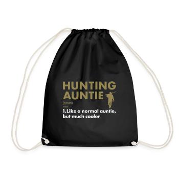 Hunter Auntie Definition Hunting - Drawstring Bag - black - Front