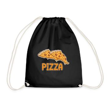 Math Pizza Pi - Turnbeutel - Schwarz - Vorne