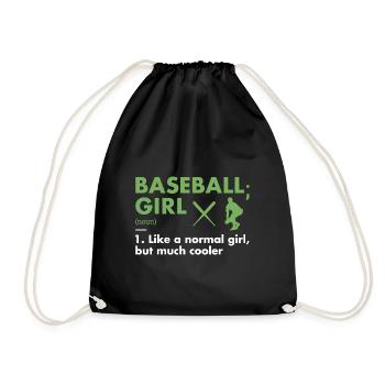 Sport Girl Définition Baseball - Sac de sport léger - noir - Devant
