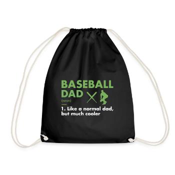 Sport Dad Definition Baseball - Turnbeutel - Schwarz - Vorne