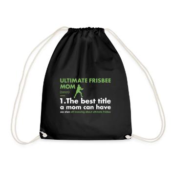 Sport Mom Definition Ultimate Frisbee - Drawstring Bag - black - Front