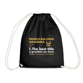 Définition de grand-mère bouledogue française - Sac de sport léger - noir - Devant