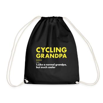 Sport Grandpa Cycling - Turnbeutel - Schwarz - Vorne