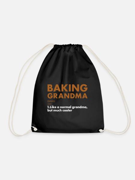 Baker Grandma Definition Baking - Turnbeutel - Schwarz