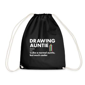 Tiroir Auntie Définition Dessin - Sac de sport léger - noir - Devant