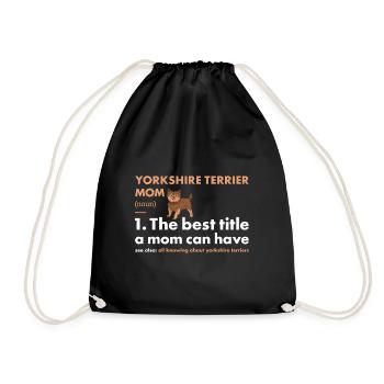 Yorkshire Terrier Maman Définition - Sac de sport léger - noir - Devant