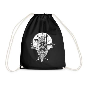 femme art bascule cadeau de tatouage - Sac de sport léger - noir - Devant