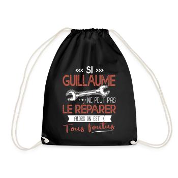 Si Guillaume ne peut pas le réparer on est foutus - Sac de sport léger - noir - Devant