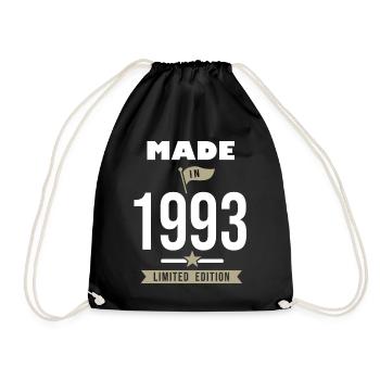 MADE IN 1993 né en 1993 anniversaire 30 ans - Sac de sport léger - noir - Devant