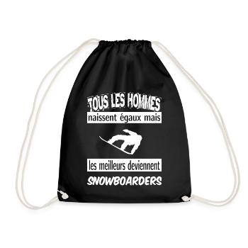 les meilleurs deviennent snowboarders - Sac de sport léger - noir - Devant