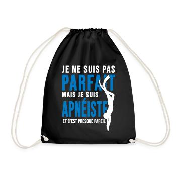 Apnée parfait apnéiste sport plongée plongeur - Sac de sport léger - noir - Devant