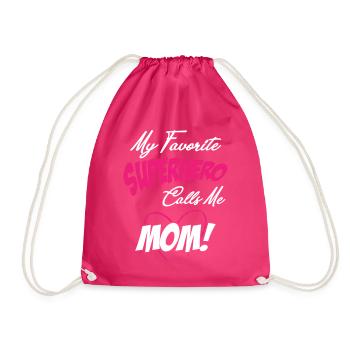 Mon super-héros préféré m’appelle maman - Sac de sport léger - fuchsia - Devant