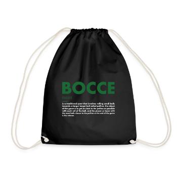 Sport Definition Bocce - Turnbeutel - Schwarz - Vorne