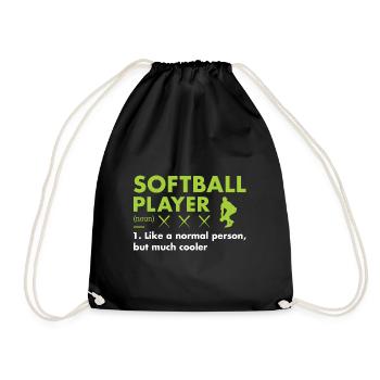 Définition du joueur sportif Softball - Sac de sport léger - noir - Devant