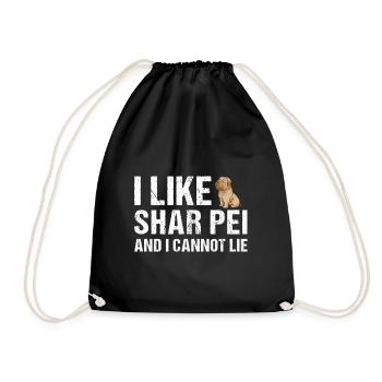 I Like Shar Pei And I Cannot Lie - Turnbeutel - Schwarz - Vorne