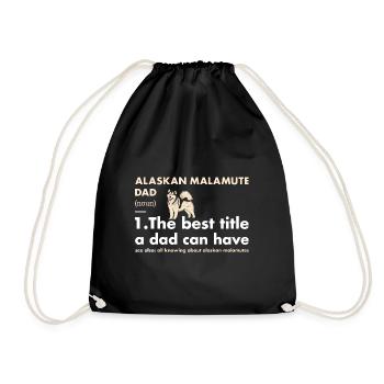 Alaskan Malamute Dad Definition - Drawstring Bag - black - Front