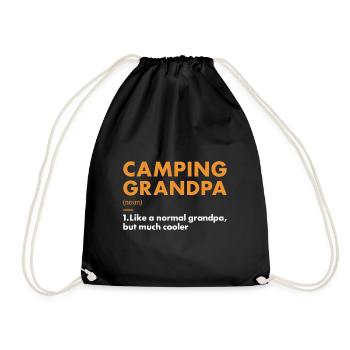 Camper Grandpa Definition Camping - Drawstring Bag - black - Front