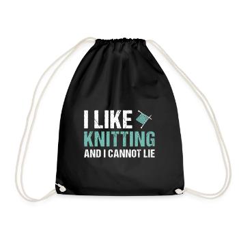 Tricoteuse J’aime tricoter - Sac de sport léger - noir - Devant