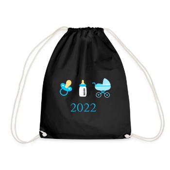 Baby 2022 Birth Family - Drawstring Bag - black - Front