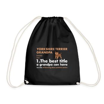 Yorkshire Terrier Grandpa Définition - Sac de sport léger - noir - Devant
