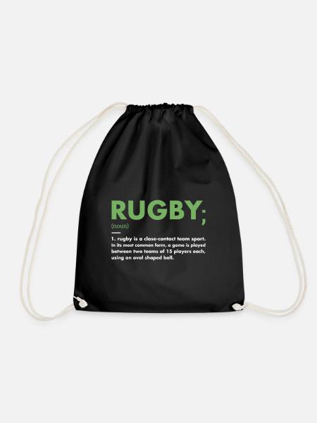 Sport Definition Rugby - Turnbeutel - Schwarz