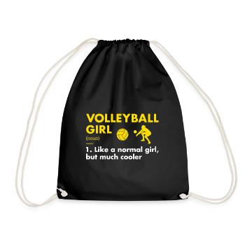 Sport Girl Definition Volleyball - Turnbeutel - Schwarz - Vorne