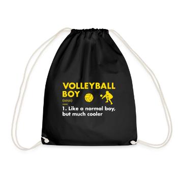 Sport Boy Definition Volleyball - Drawstring Bag - black - Front