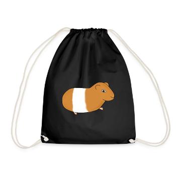 Meerschweinchen - Turnbeutel - Schwarz - Vorne