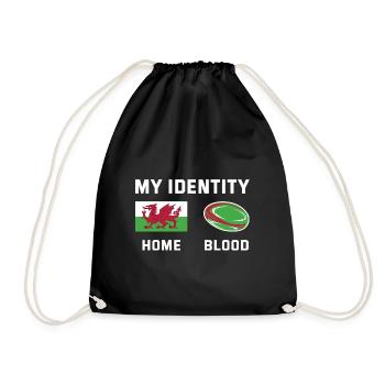 My Identity Wales Rugby - Turnbeutel - Schwarz - Vorne