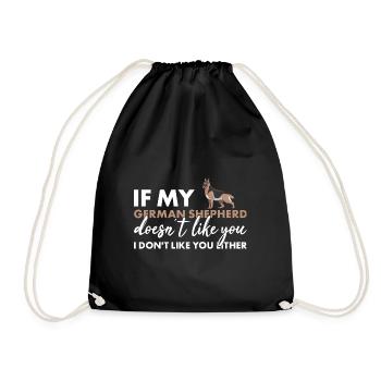 Si mon berger allemand ne t’aime pas - Sac de sport léger - noir - Devant