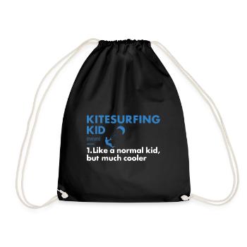 Sport Kid Kitesurfing - Drawstring Bag - black - Front