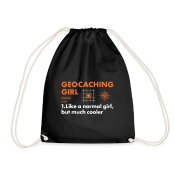 Geocacher Girl Définition Geocaching - Sac de sport léger - noir - Devant
