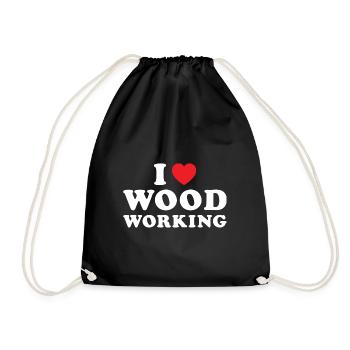 Menuisier J’adore le travail du bois - Sac de sport léger - noir - Devant