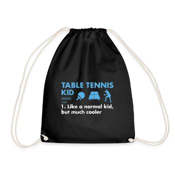 Sport Kid Definition Table Tennis - Drawstring Bag - black - Front