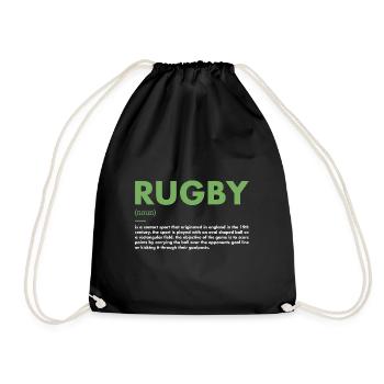 Sport Definition Rugby - Turnbeutel - Schwarz - Vorne