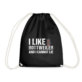 J’aime Rottweiler et je ne peux pas mentir - Sac de sport léger - noir - Devant