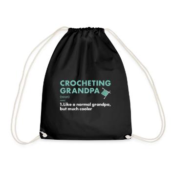 Crocheteur Grand-père Définition Crochet - Sac de sport léger - noir - Devant