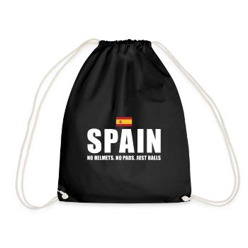 Espagne Pas de casques Pas de coussinets juste des ballons Espagne Rugby - Sac de sport léger - noir - Devant