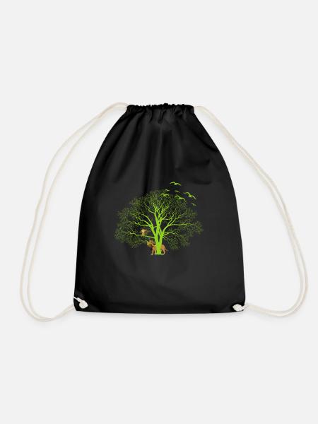 Magic tree - Drawstring Bag - black
